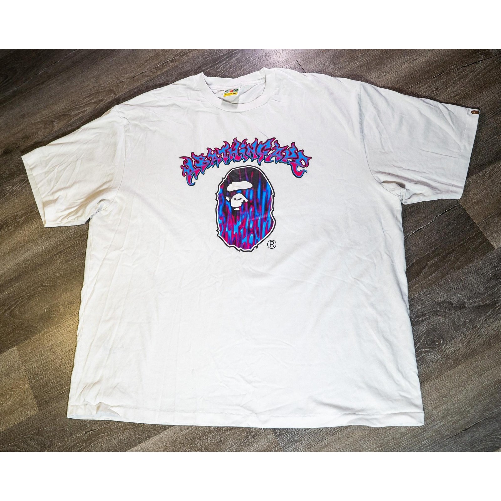 Bape Shirt Mens 2xl White A Bathing Ape Style Graphic Tee Streetwear